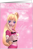 Goddaughter Duckface Selfie Cell Phone Fantasy Female card