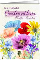 Godmother Watercolor Wild Flowers card