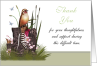 Thank You Sympathy , Loss of Military Serviceman / Service Woman card