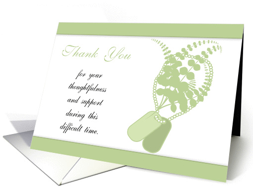 Thank You Sympathy , Loss of Military Serviceman / Service Woman card