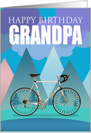 Grandpa, Multi Colored Design With Drop Handlebar Bicycle card