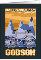 Godson, Stylish Drop Handlebar Bicycle And Mountain Design card