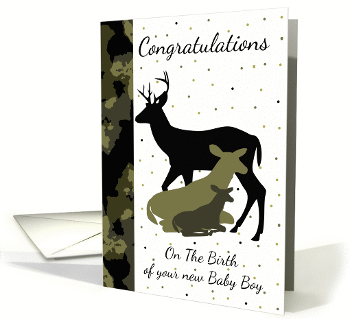 New Baby Congratulations Hunting Theme With Deer card (1391462)