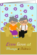 Mamgu & Tadcu Grandparents Day Cartoon Grandparents card