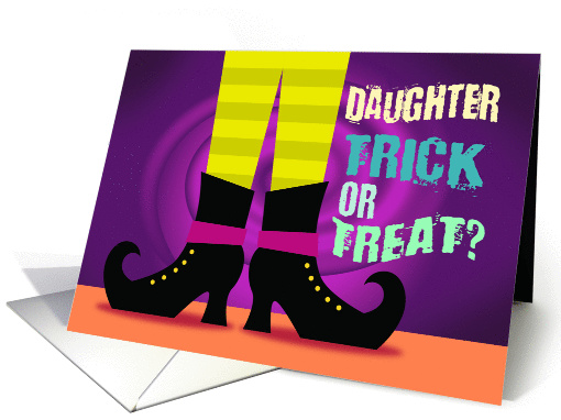 Daughter, Witches Legs Spooky Fun Halloween card (1395672)
