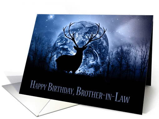 Brother-in-Law, Fantasy Stag Silhouette With Trees And... (1397106)