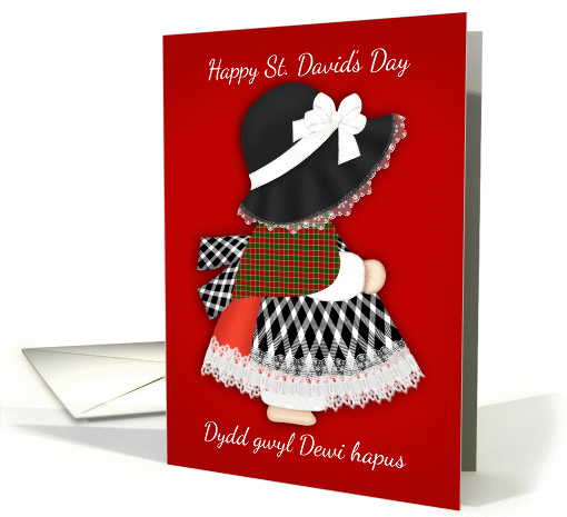 St. David's Day Welsh Lady In Traditional Costume card (1397308)