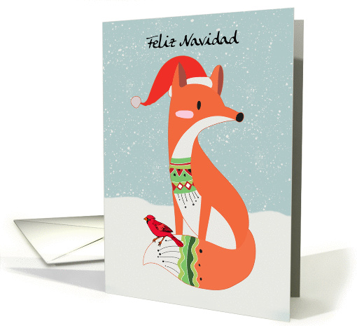 Feliz Navidad - Spanish Christmas Greeting With Fox And... (1397412)