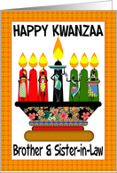 Brother & Sister-in-Law, Kwanzaa Candles And Assorted Females card