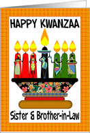 Sister & Brother-in-Law, Kwanzaa Candles And Assorted Females card