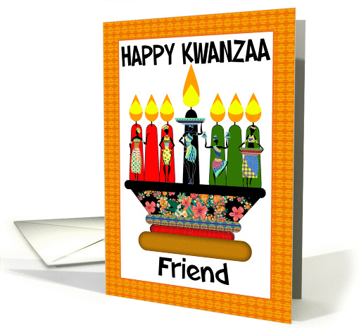 Friend, Kwanzaa Candles And Assorted Females card (1397888)