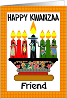 Friend, Kwanzaa Candles And Assorted Females card