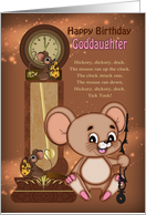 Goddaughter, Hickory Dickory Dock Mouse And Clock card