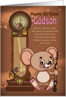 Godson, Hickory Dickory Dock Mouse And Clock card