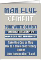 Man Flue - Cold, Get Well Soon In Blue And Cement Color card