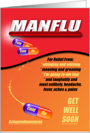 Man Flue - Cold, Get Well Soon In Table Box Colors card