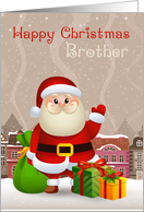 Brother Santa With Sack And Gifts card