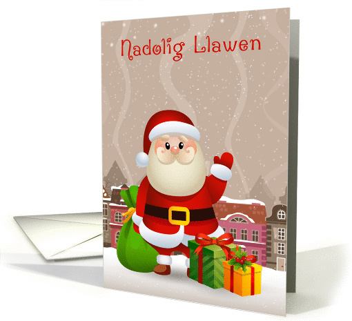 Nadolig, Welsh, Santa In A Snowy Village / Town, With... (1409858)