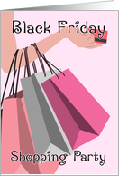 Black Friday Shopping Party Invitation card