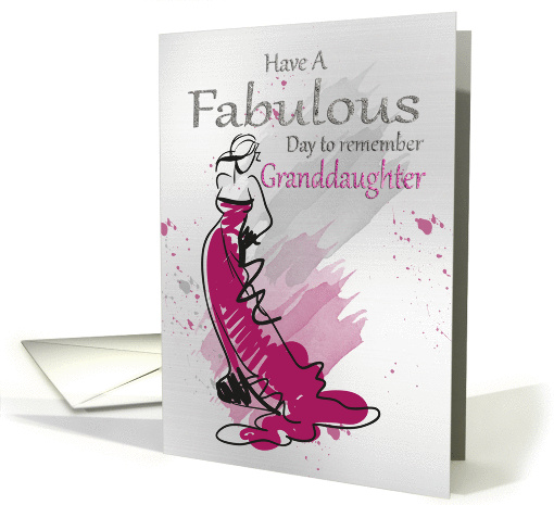 Granddaughter Birthday Greeting With Female In A Stylish Dress card