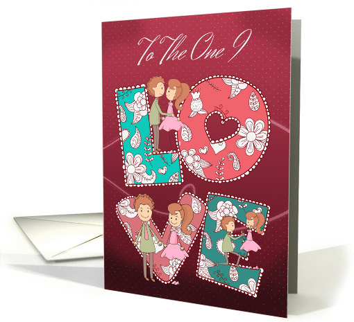 To the one I love Patterned Love And Loving Couple card (1419460)