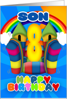 Son 8th Birthday Bouncy Castle fun card