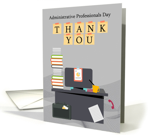 Administrative Professionals Day Thank You, Office Items card