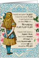 Over The Hill Humorous Alice’s Adventures in Wonderland card