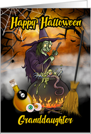 Granddaughter Witch Halloween Greeting card