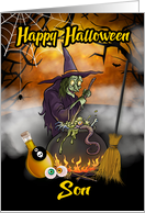 Son Happy Halloween , witch Halloween Greeting card