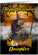 Daughter Happy Halloween , witch Halloween Greeting card