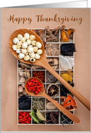 Naturopath Thanksgiving Greeting with Dried Herbs card