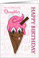 Daughter Ice Cream Birthday Greeting card