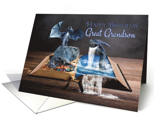 Great Grandson Dragon Fantasy Art Birthday card (1598530)