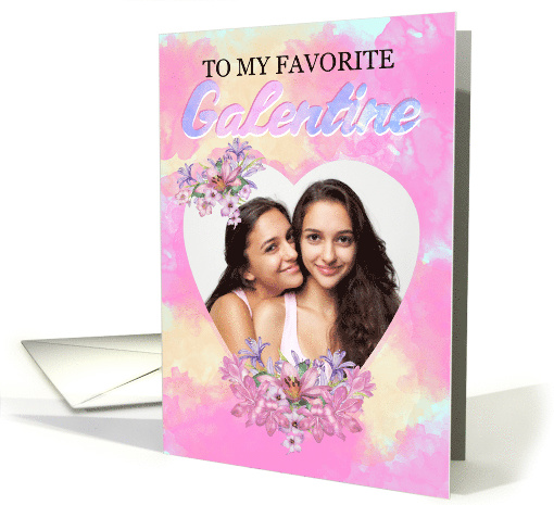 Happy Galentine's Day floral your photo here card (1599124)