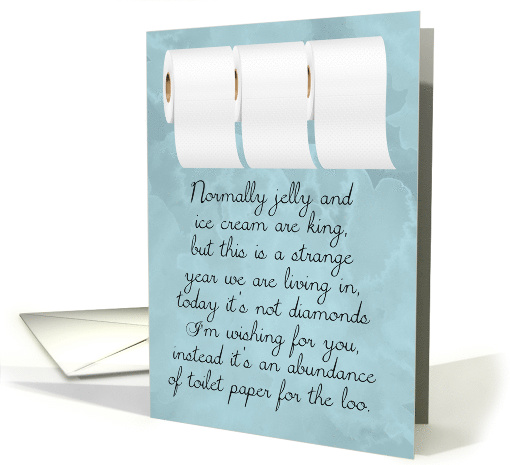 Birthday Card Self Isolation Day Toilet Roll, Coronavirus card