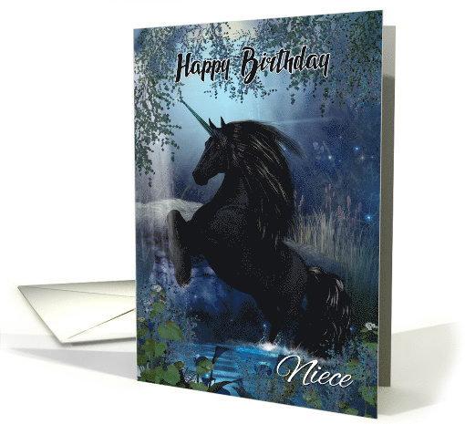 Niece Unicorn Birthday Card, Happy Birthday card (1624646)