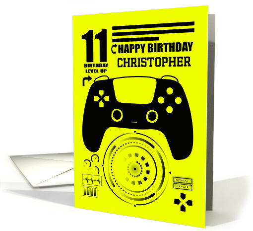 11th Birthday with Gaming Controller and Futuristic Hud... (1723420)