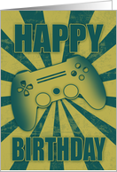 Birthday with Gaming Controller Bold And Modern card