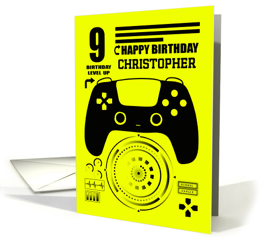 9th Birthday with Gaming Controller and Futuristic Hud... (1723878)