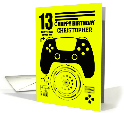 13th Birthday with Gaming Controller and Futuristic Hud... (1723882)