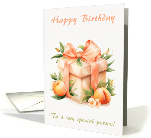 Happy Birthday to a Very Special Person Peaches and Cream card