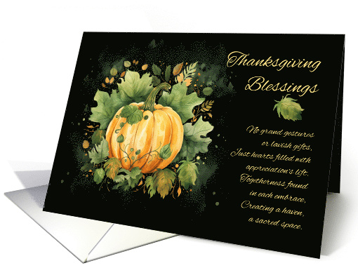 Thanksgiving Pumpkin Leaves and Little Poem card (1807956)
