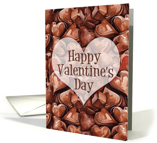 Happy Valentine's Day with Crowded Chocolate Candy Hearts card