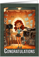 New Photography Studio Congratulations with Cartoon Photo Studio card