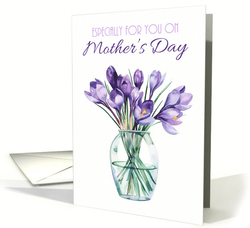 Mother's Day with a Bunch of Crocus in Purple Tones card (1847554)