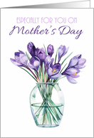Mother’s Day with a Bunch of Crocus in Purple Tones card