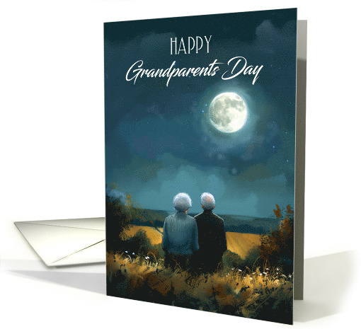Grandparents Looking Over Fields on a Moonlit Night... (1867846)
