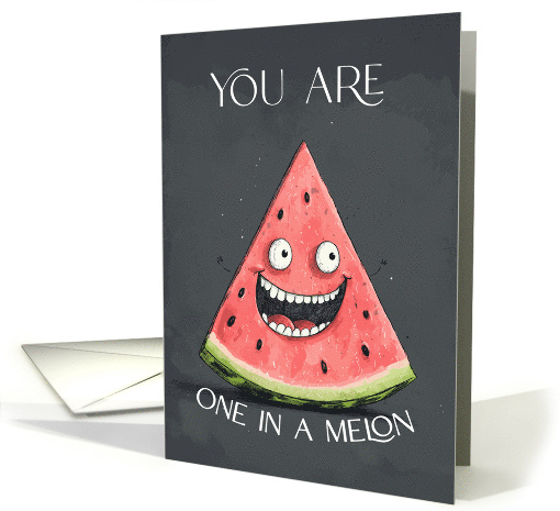 Birthday for One in a Melon a Fun Funny Slice of Mellon card (1875050)
