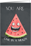 Birthday for One in a Melon a Fun Funny Slice of Mellon card